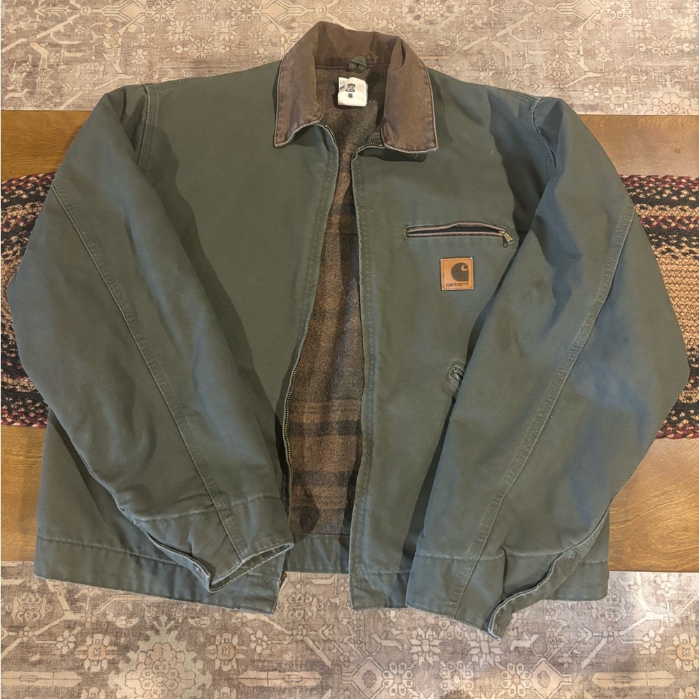 Vintage Carhartt J76 MOS Detroit Canvas Jacket XL